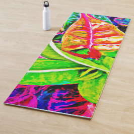 Vivid Elegance Blätter Muster Yogamatte