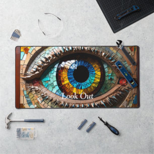 Vivid Eye gestanztes Glas Mosaik Schreibtischunterlage