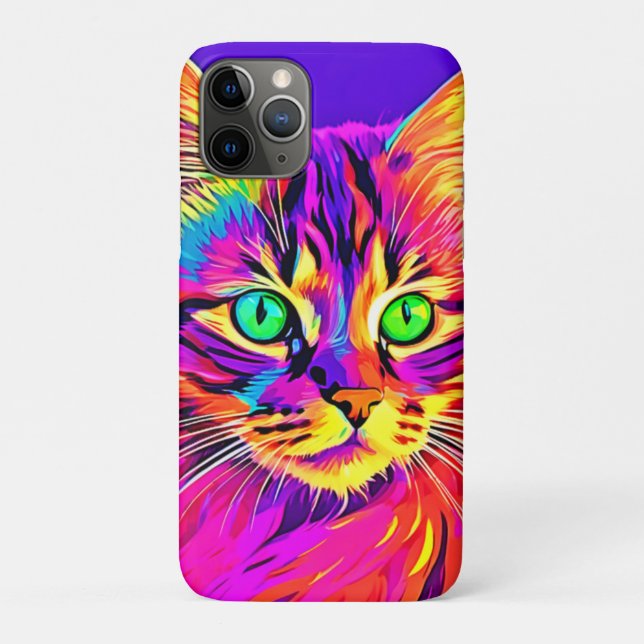 Vivid Feline Design Case-Mate iPhone Hülle (Rückseite)