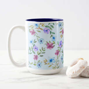 Vivid Floral Garden Zweifarbige Tasse