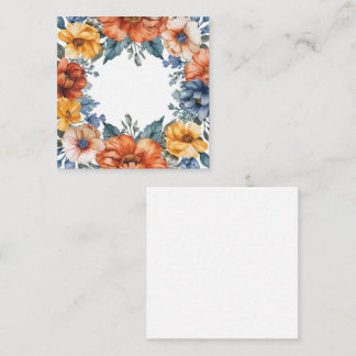 Vivid Floral Watercolor Rahmen Mitteilungskarte