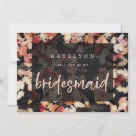 Vivid Foliage | Fall Wood Bridesmaid Vorschlagskar