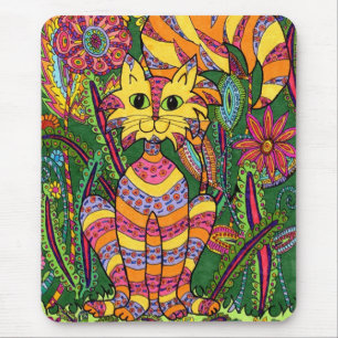 Vivid Garden Cat 2 Mousepad