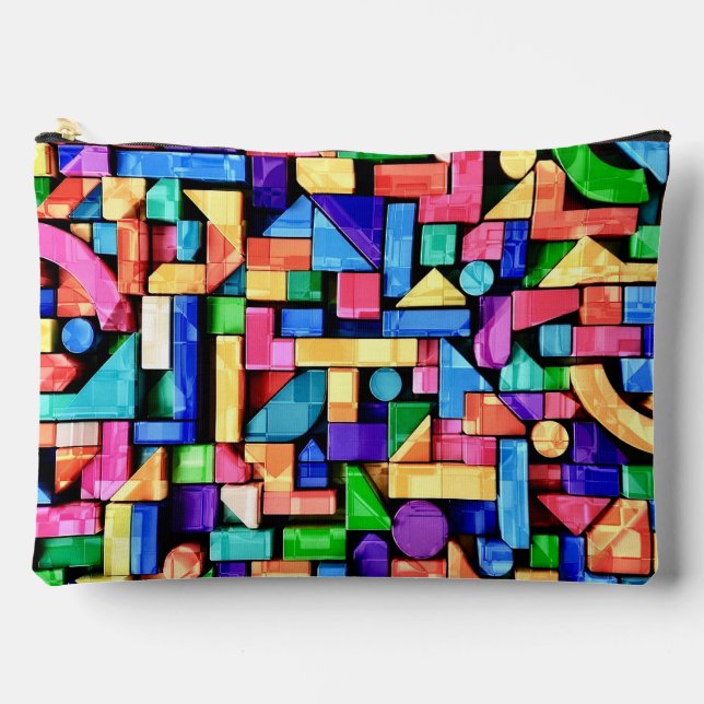 Vivid Geometric Flow Zubehörtasche (Vorderseite)