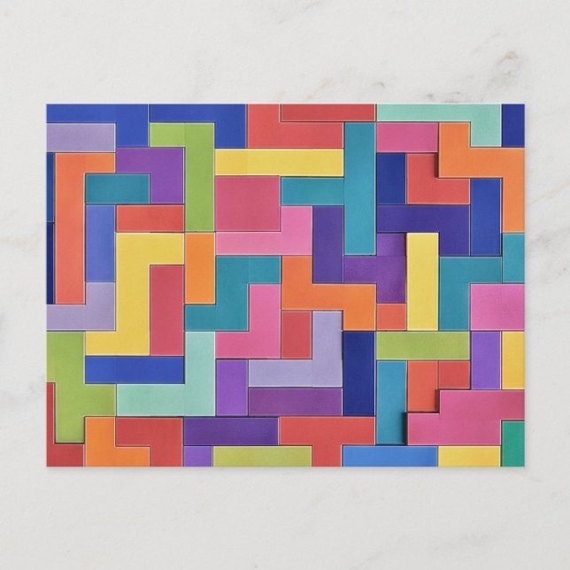 Vivid Grid Postkarte (Vorderseite)