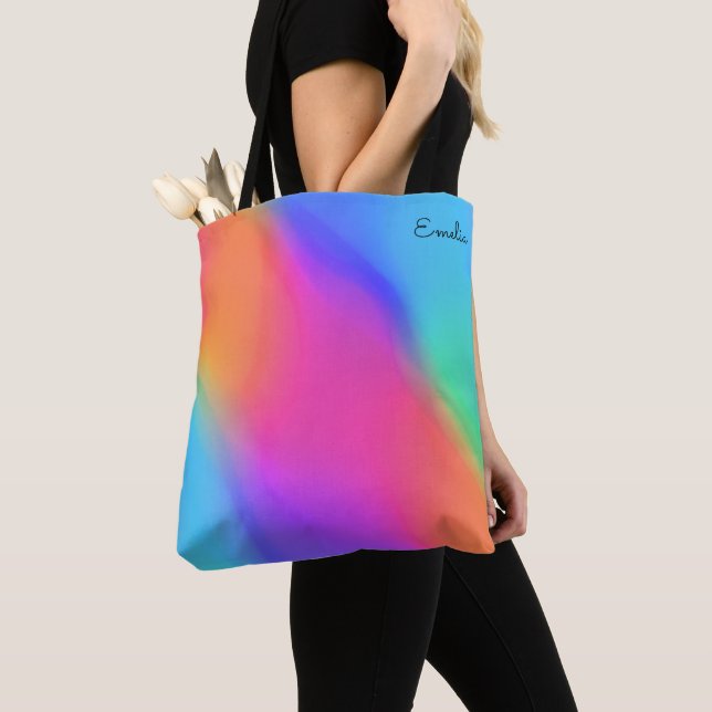 Vivid Holographic Personalisiert Tote Bag Tasche (Von Nahem)