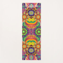 Vivid Hues: Personalisierte Fitness Girl Sport Yogamatte