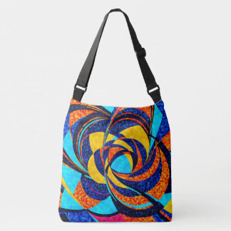 Vivid Kaleidoskop Abstraktes Design: Auge auffange Tragetaschen Mit Langen Trägern