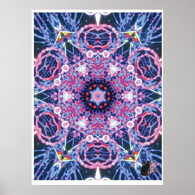 Vivid Kinetic Collage Kaleidoscope Poster (Vorne)