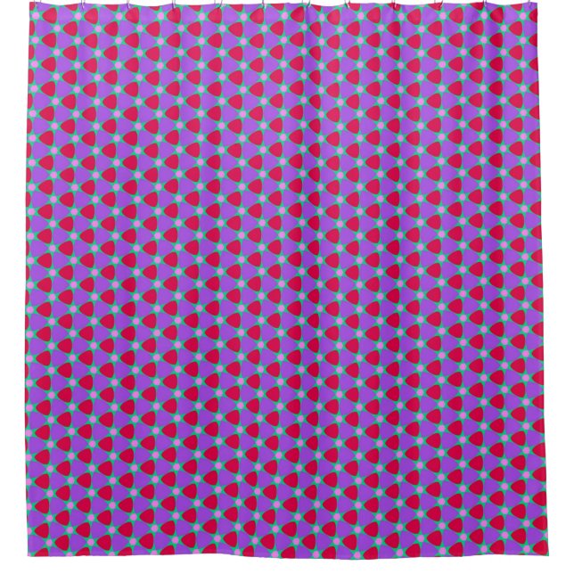 Vivid Lavender und Kirschduschvorhang Duschvorhang (Vorderseite)