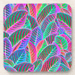 Vivid Leaf Muster Design Getränkeuntersetzer