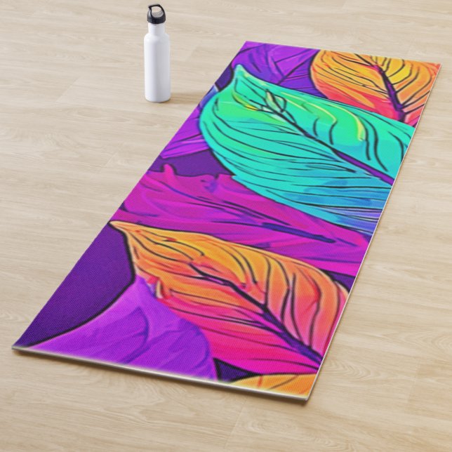 Vivid Leaf Muster Yogamatte (Beispiel)