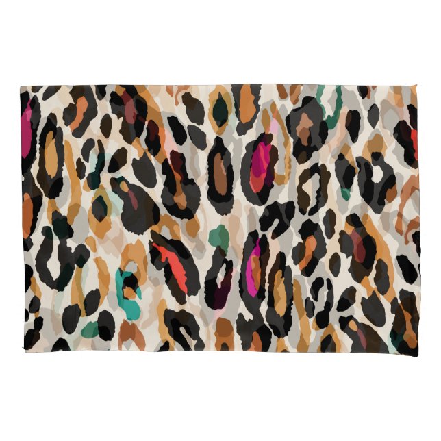 Vivid Leopard Animal Prints Kissenbezug (Vorderseite)