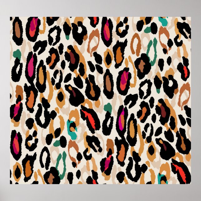 Vivid Leopard Animal Prints Poster (Vorne)