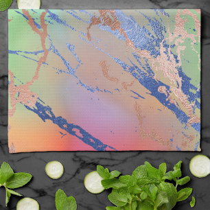 Vivid Marble Farbige, fette Pastelle Wasserfarbe Geschirrtuch