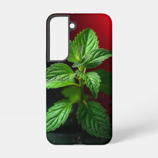 "Vivid Mint Pflanze Macro - Botanisches Grün auf S Samsung Galaxy Hülle