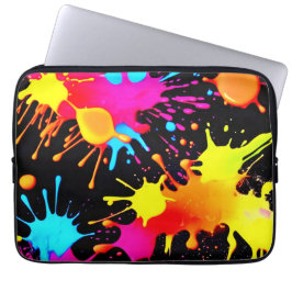 Vivid Neon Abstrakt Art in Motion Laptopschutzhülle