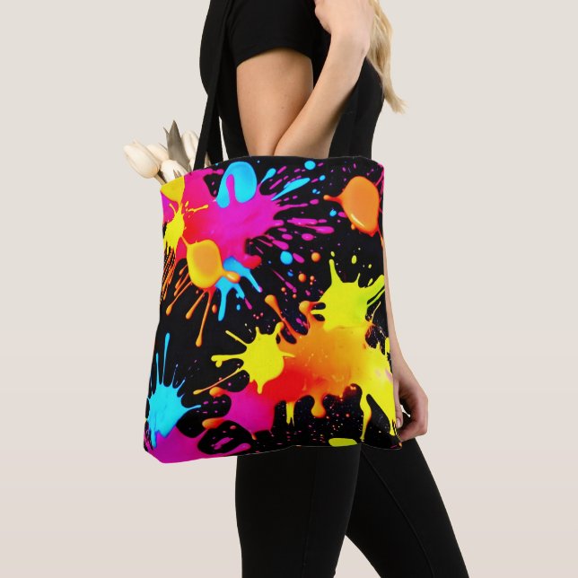 Vivid Neon Abstrakt Art in Motion Tasche (Von Nahem)