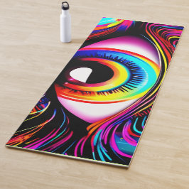 Vivid Neon Eye mit Melkfarben Yogamatte