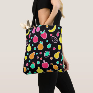 Vivid Neon Fruitful Pattern Tasche