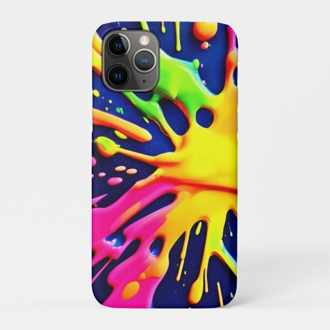 Vivid Neon Splashes Case-Mate iPhone Hülle (Rückseite)