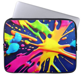 Vivid Neon Splashes Laptopschutzhülle