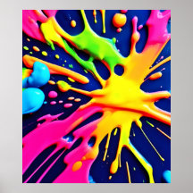 Vivid Neon Splashes