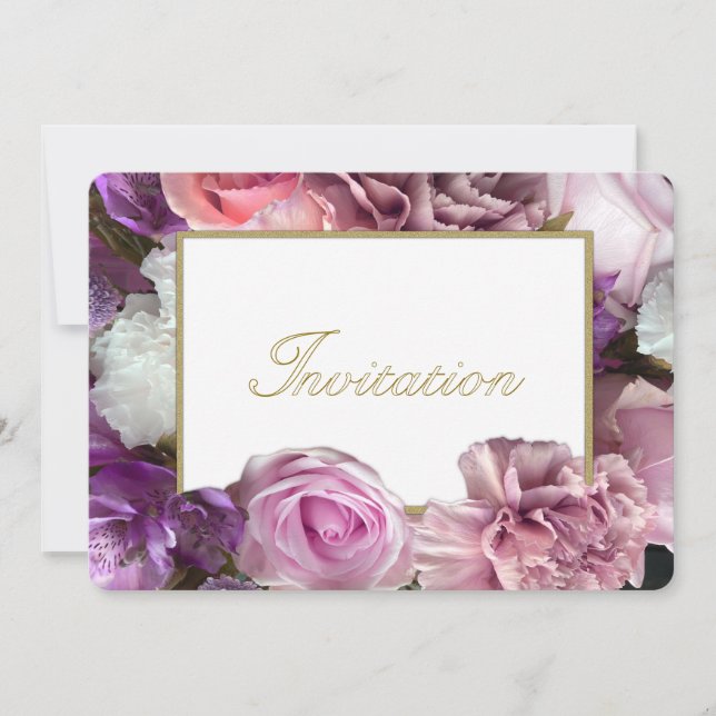 Vivid Orchid Birthday Party Invitation (Devant)