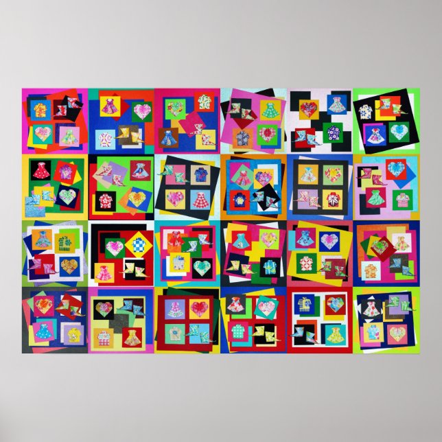 Vivid Origami Art Original Size 20"x30" Poster (Vorne)
