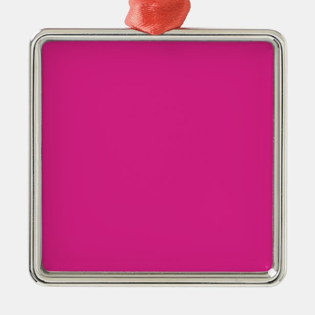 Vivid Pink Hintergrund Ornament Aus Metall (Vorne)