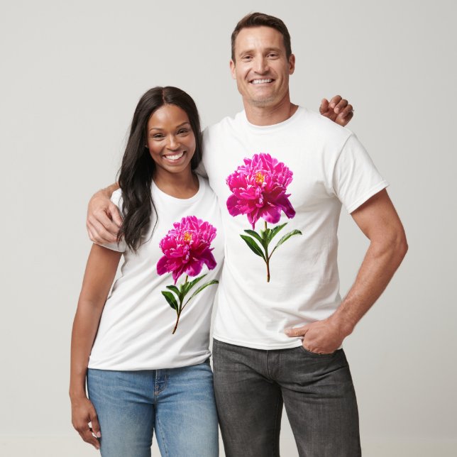 Vivid Pink Peony T-Shirt (Unisex)