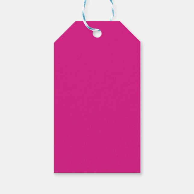 Vivid Pink Solid Color Geschenkanhänger (Vorderseite)