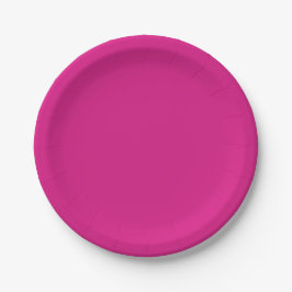 Vivid Pink Solid Color Pappteller