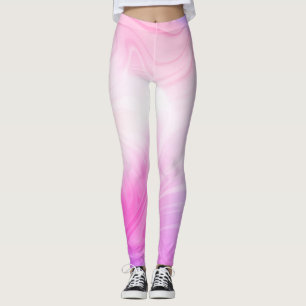 Vivid Pink Swirl : Leggings de fitness pour femmes