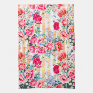 Vivid Pinks Floral Pattern Küchentücher
