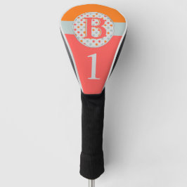 Vivid Polka dots Custom Monogram Golf Headcover