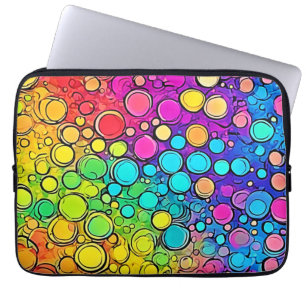 Vivid Rainbow Bubble Abstraction Laptopschutzhülle