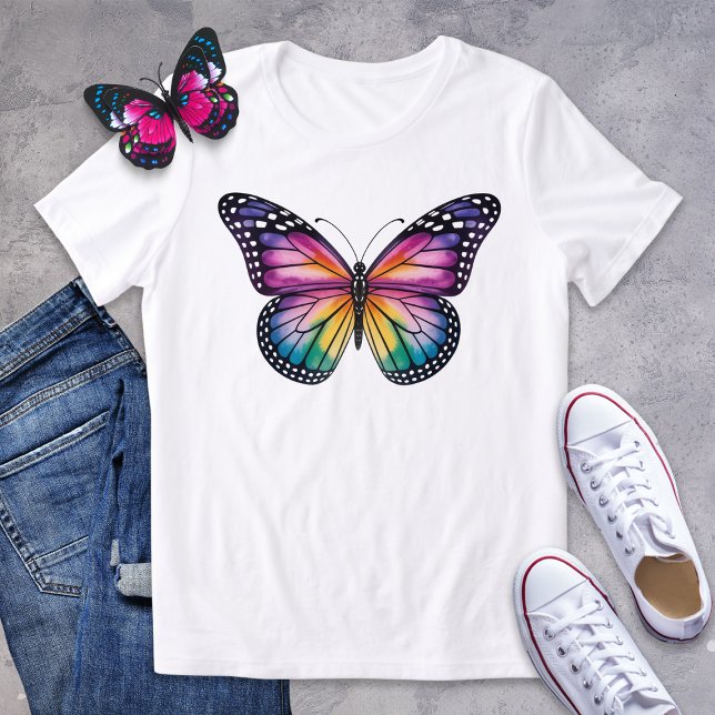Vivid Rainbow Butterfly Tri-Blend Shirt (Von Creator hochgeladen)