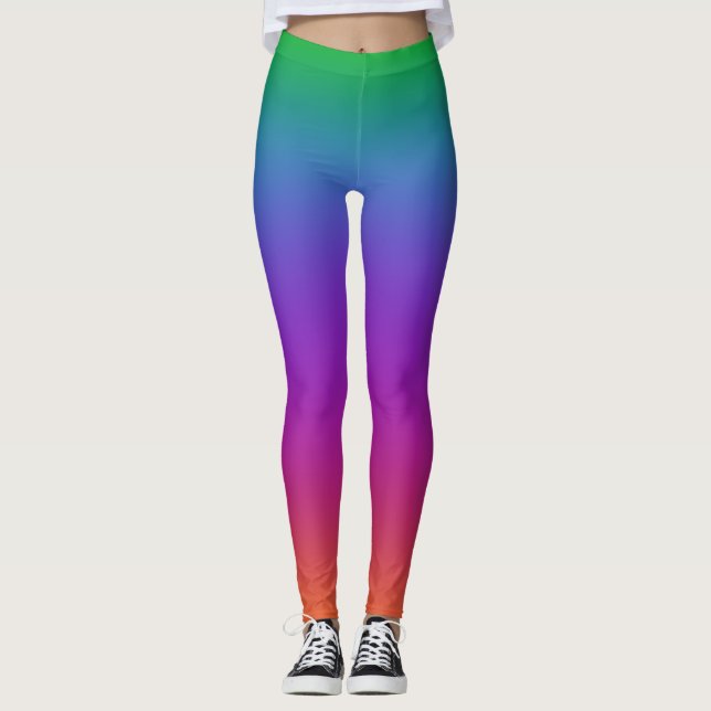 Vivid Rainbow Leggings (Vorderseite)