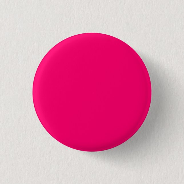 Vivid Raspberry Solid Color Button (Vorderseite)