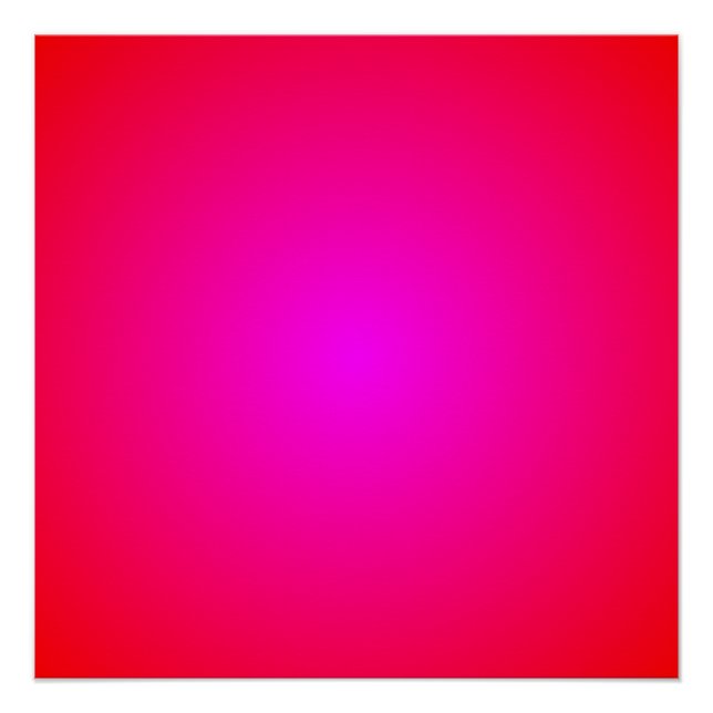 Vivid Red Magenta Radial Gradient Poster (Vorderseite)