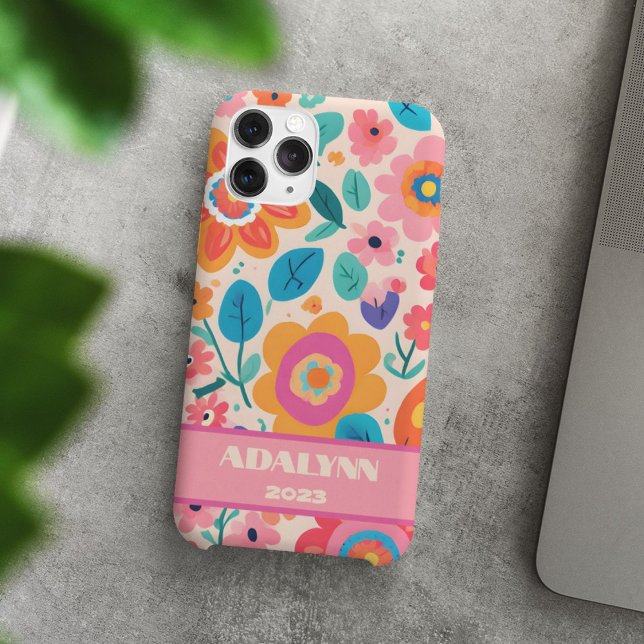 Vivid Retro Florals Valentines Geschenke für Teens Case-Mate iPhone 14 Hülle (Vivid Retro Florals Valentines Gifts for Teens)