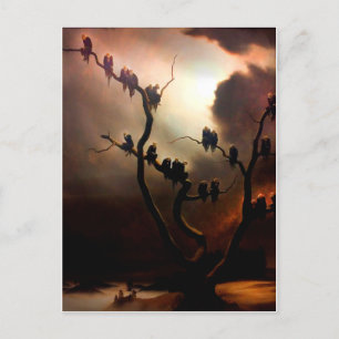 Vivid Retro - Ghosts in a Tree Einladungspostkarte