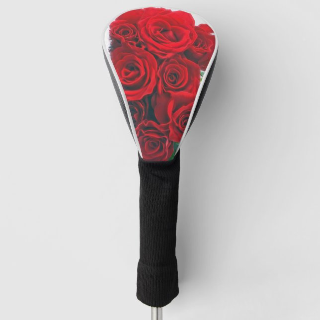 Vivid Rote Rosen Golf Club Cover Golf Headcover (Vorderseite)
