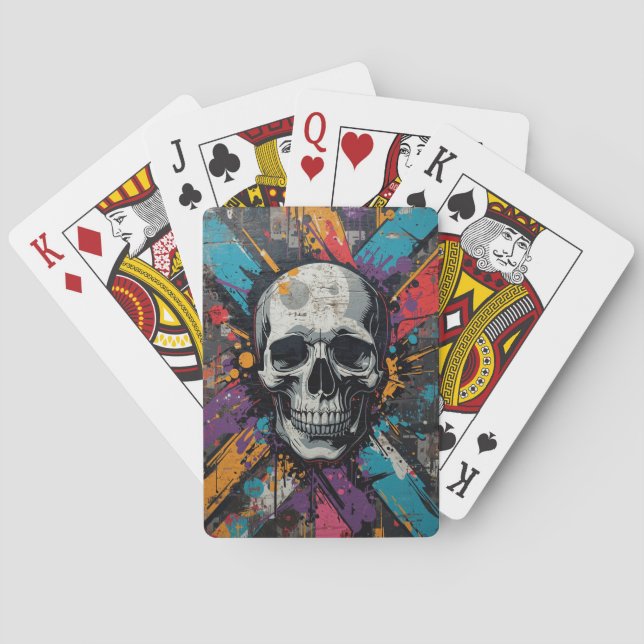 Vivid skull Urban Graffiti Spielkarten (Rückseite)