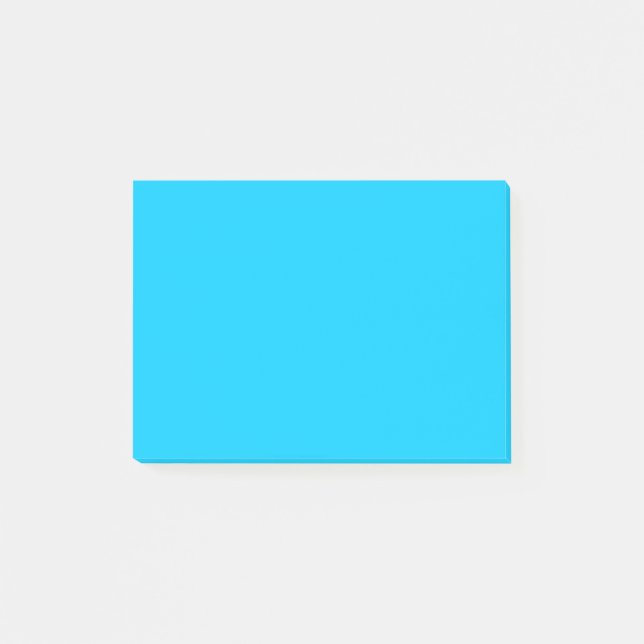 Vivid Sky Blue Solid Color Post-it Klebezettel (Vorderseite)