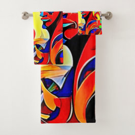 Vivid Spirit Pair Design Badhandtuch Set