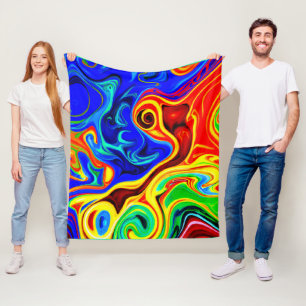Vivid Style Muster Fleecedecke