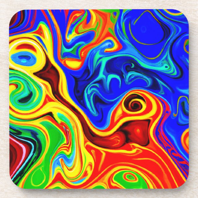 Vivid Style Muster Getränkeuntersetzer (Vorderseite)