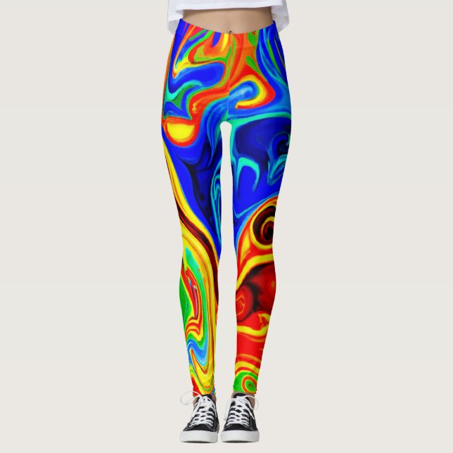 Vivid Style Muster Leggings (Vorderseite)